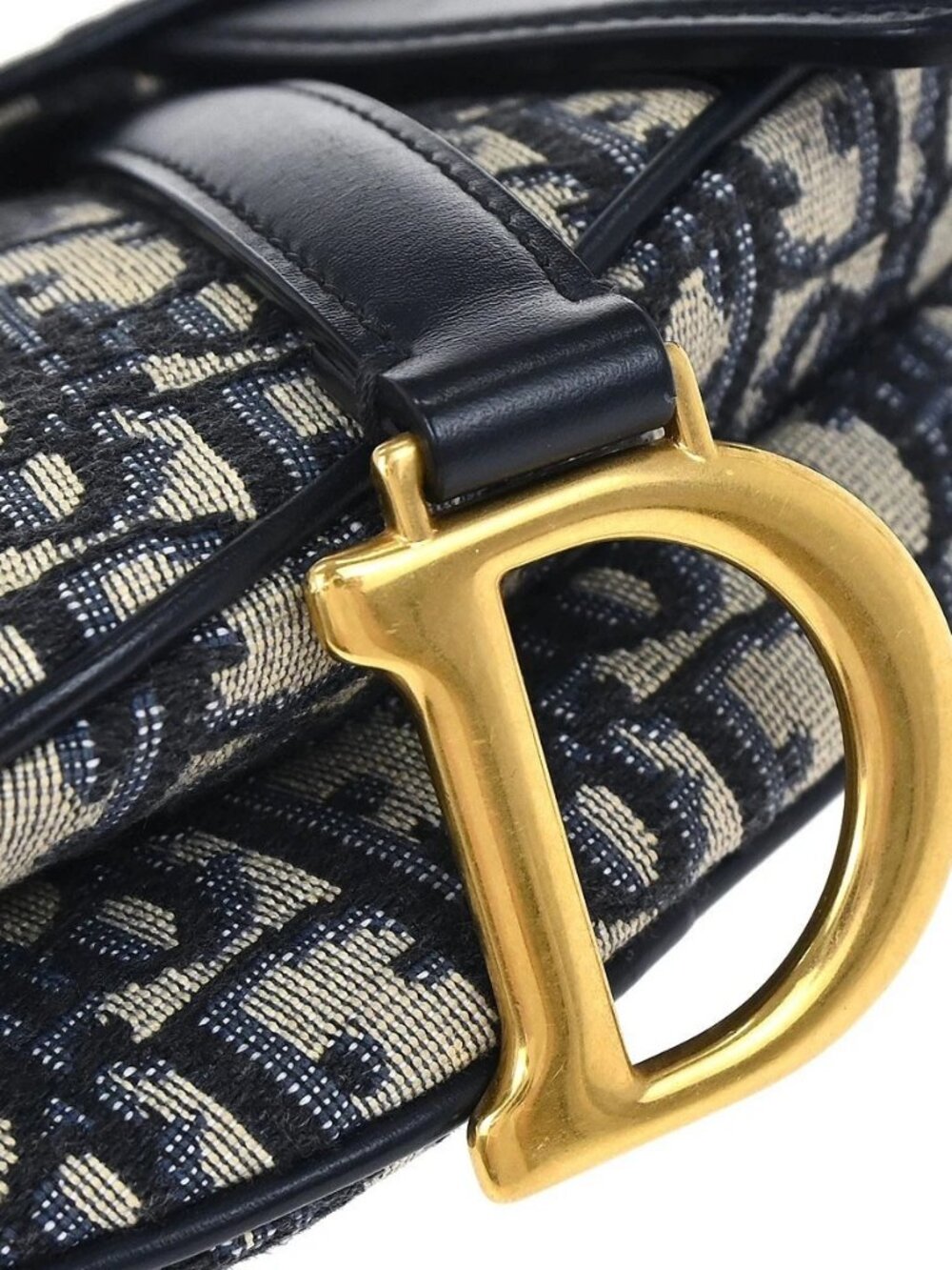 Christian Dior Navy Trotter Oblique Mini Saddle 2way Handbag 05-RU-1118 187711 - Picture 12 of 16